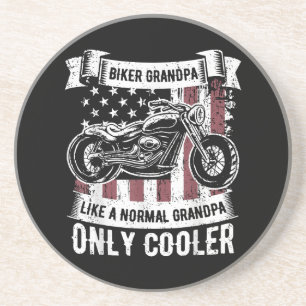 Posavasos Biker Abuelo Moda Motocicletas Amantes de Motocicl