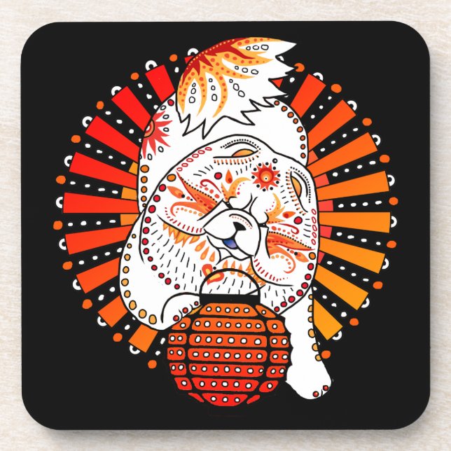 Posavasos BINDI MI TANG - Ensayo de la montaña rusa del perr (Frente)