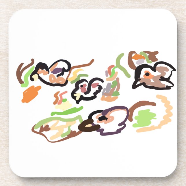 Posavasos Birds and autumn (Frente)