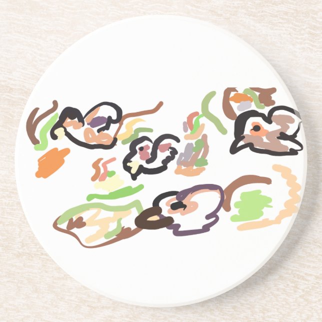 Posavasos Birds and autumn (Frente)