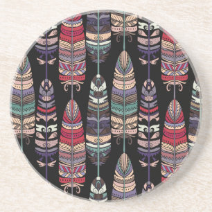 Posavasos Birds Feathers Tribal Art Seamless