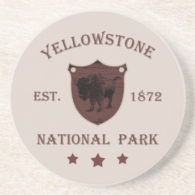 Posavasos Bison Parque Nacional Yellowstone (Frente)