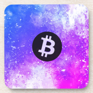 Posavasos Bitcoin Acuarela (Estilo 2 - Miami)
