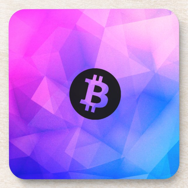 Posavasos Bitcoin Cristal (Frente)