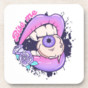 Posavasos Bite Me Pink Halloween Litros