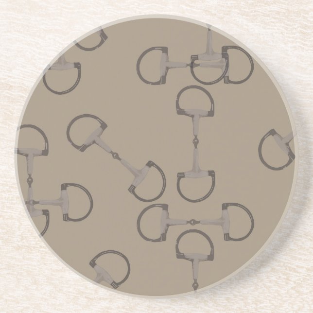 Posavasos Bits de caballos ecuestres de Biege (Frente)