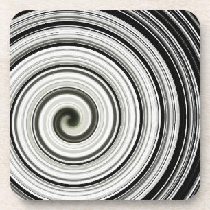 Posavasos Black and white spiral