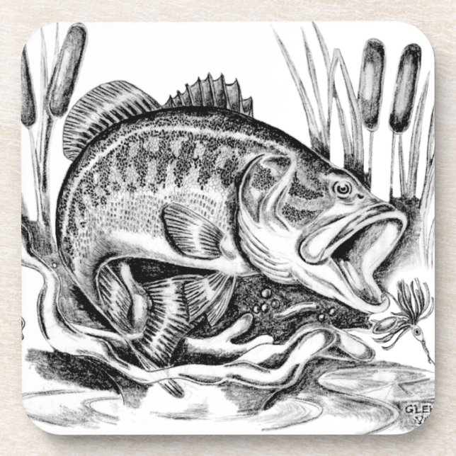 Posavasos Black bass (Frente)