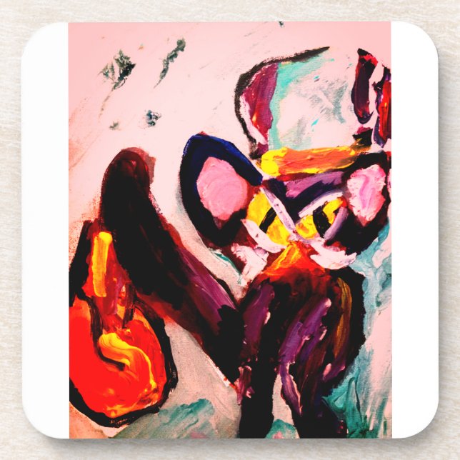 Posavasos Black cat autumn room  (Frente)