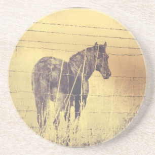 Posavasos Black Horse Grunge