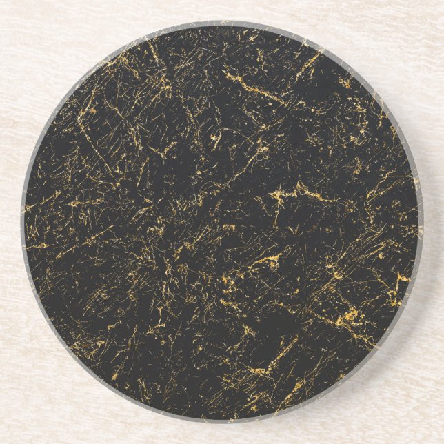 Posavasos Black Marble Sandstone Coaster (Frente)