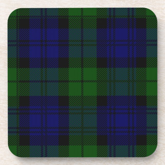 Posavasos Black Watch Tartan Blue Green Plage (Frente)