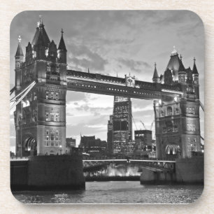 Posavasos Black White London Tower Bridge Reino Unido
