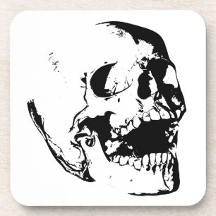 Posavasos Black White Skull