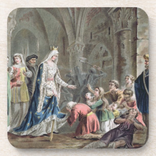Posavasos Blanche de Castille (1185-1252) rompe para arriba