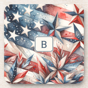 Posavasos Blanco rojo y azul