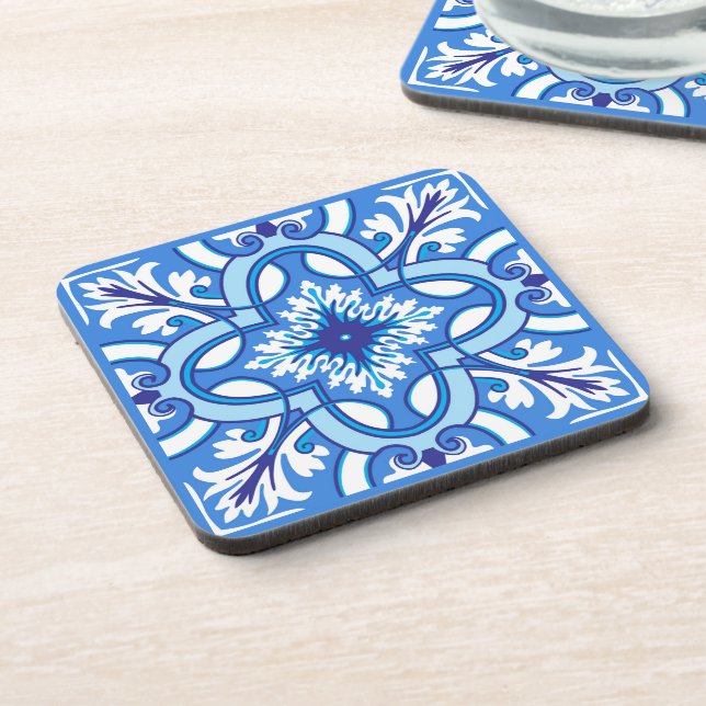 Posavasos 🤍 💙 blanco y azul Porto Azulejos (Lado Izquierdo)