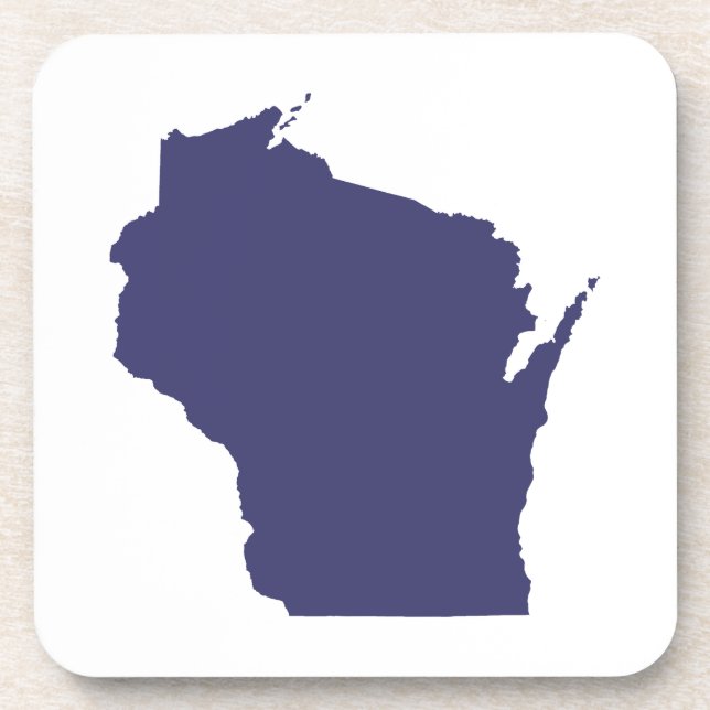 Posavasos Blanco y Azul Wisconsin (Frente)