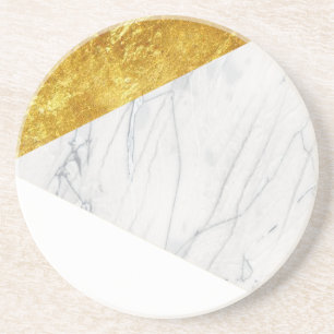 Posavasos Blanco y mármol del oro
