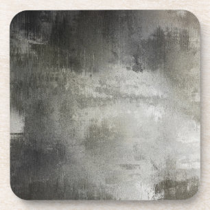 Posavasos blanco y negro abstracto del grunge del arte
