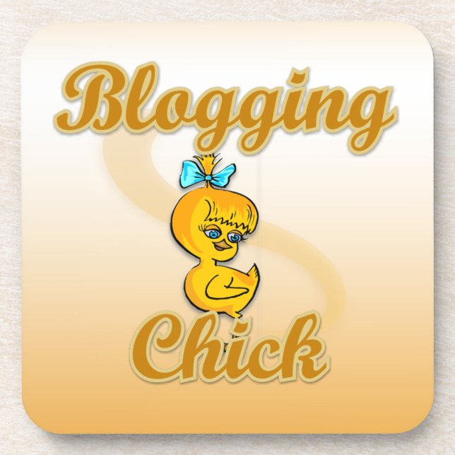 Posavasos Blogging Chick (Frente)
