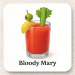 Posavasos Bloody Mary Cocktail Illustration<br><div class="desc">Spice up your kitchen or barware with this playful illustration of a Bloody Mary cocktail. Featuring a vibrant red drink garnished with celery, lemon, and olive, this design brings a fresh and cheerful twist to the classic brunch favorite. Ideal for mugs, aprons, wall prints, or gifts for cocktail lovers and...</div>