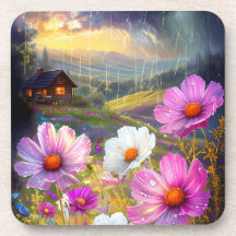 Bloom efímero: Una sinfonía de lluvia y luz