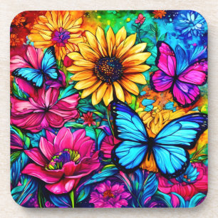 Posavasos Blooming Butterfly Haven