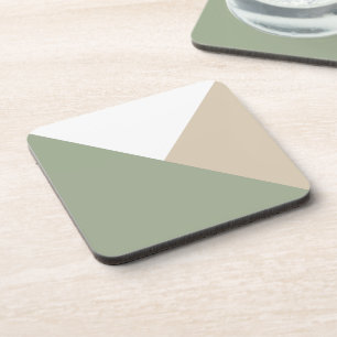 Posavasos Bloque de color moderno triángulos de triángulos d