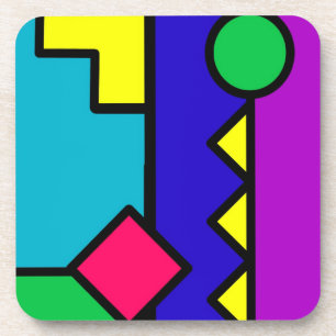 Posavasos Bloque de color Retro 80
