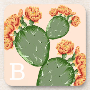 Posavasos Blossoming Prickly Pear Cactus