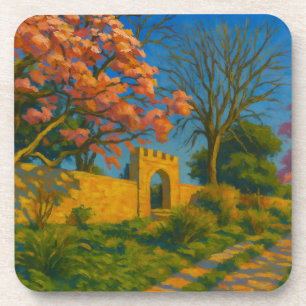 Posavasos Blossoms gemelos - Pintado de senderos de jardín t