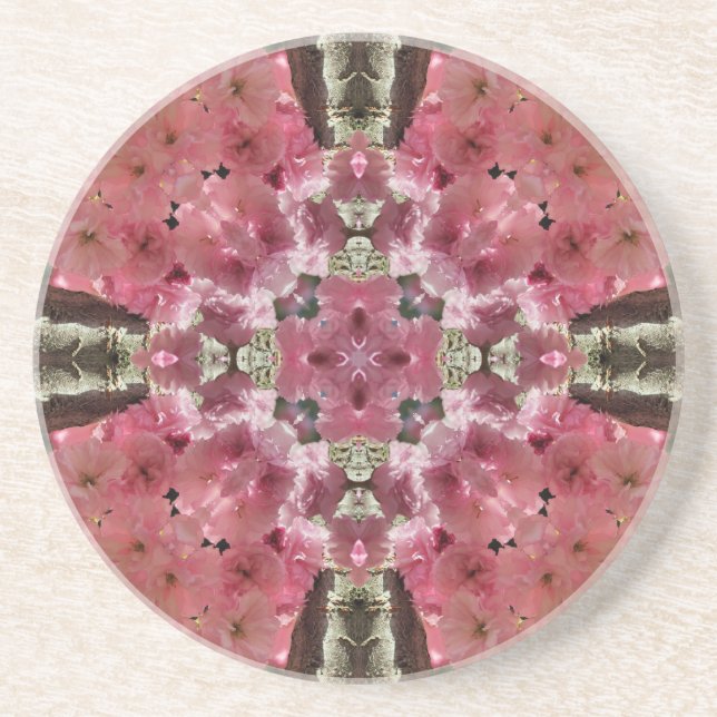 Posavasos Blossoms Rosa Aroma Floral Kaleidoscopio (Frente)