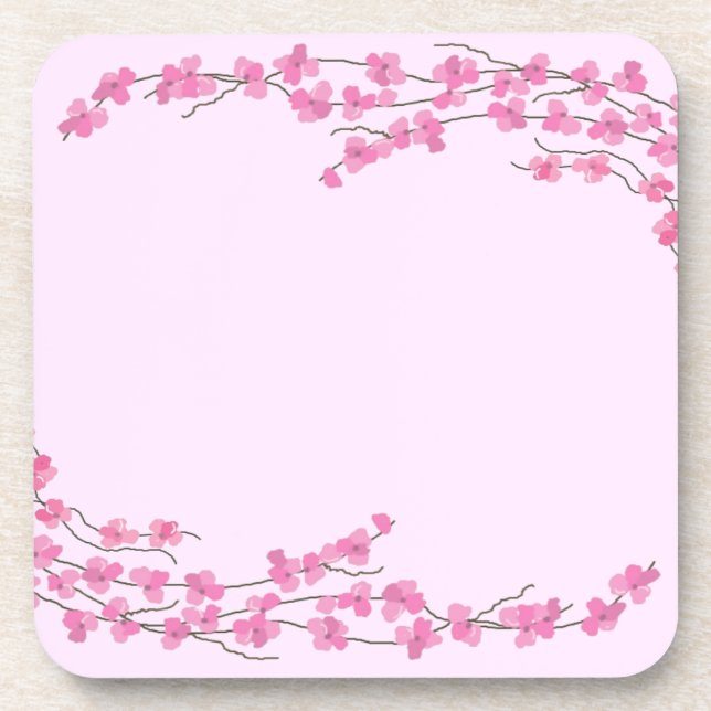 Posavasos Blossoms rosa elegantes (Frente)