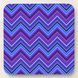 Posavasos Blue and purple zigzag stripes