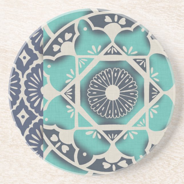 Posavasos Blue Batik Tile II (Frente)