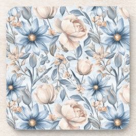 Posavasos Blue & Blush Botanical Watercolor