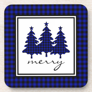Posavasos Blue Buffalo Check Árboles de Pino