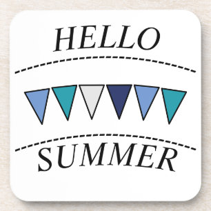Posavasos Blue Bunting Hello Summer