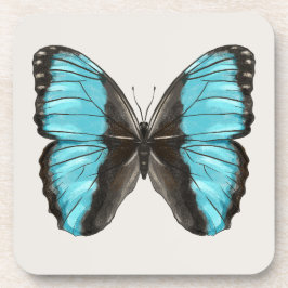 Posavasos Blue Butterfly Insectos Art Nature Lover