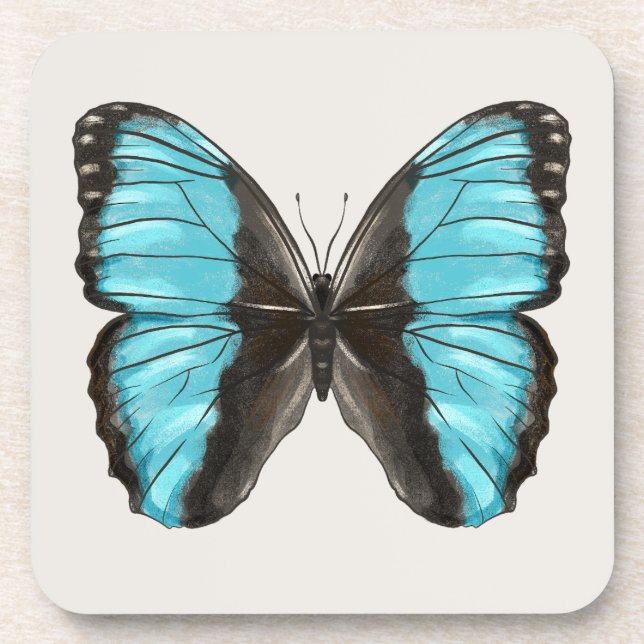 Posavasos Blue Butterfly Insectos Art Nature Lover (Frente)