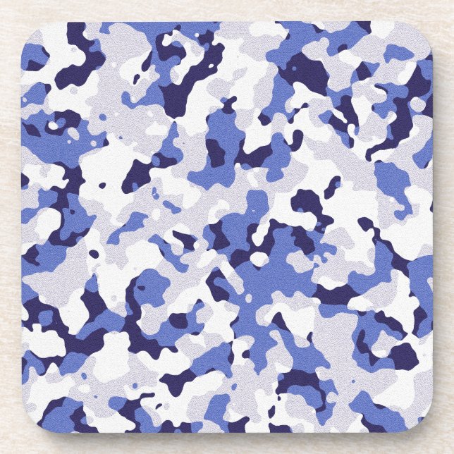 Posavasos Blue camouflage pattern (Frente)