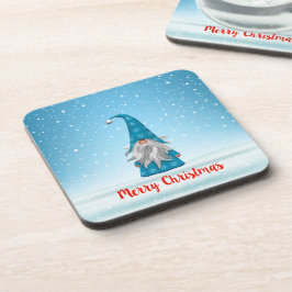 Posavasos Blue Gnome Merry Christmas