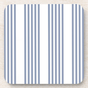 Posavasos Blue-grey and white five stripe pattern