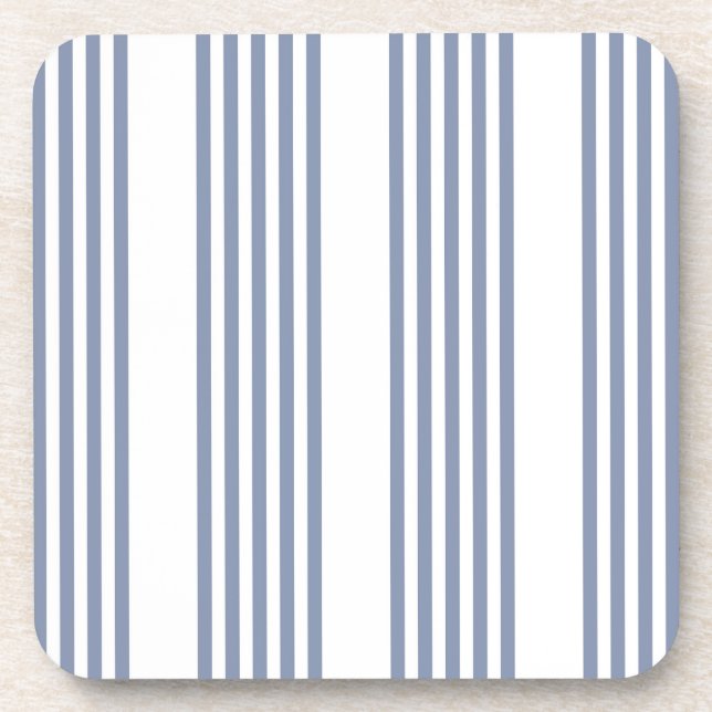 Posavasos Blue-grey and white five stripe pattern (Frente)