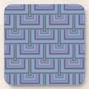 Posavasos Blue-grey stripes square scales pattern