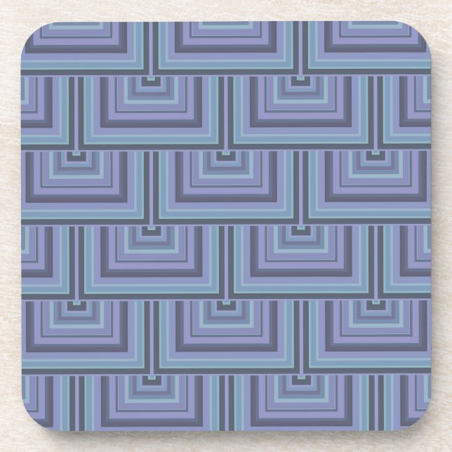 Posavasos Blue-grey stripes square scales pattern (Frente)