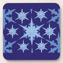 Blue Holiday Design Coaster
