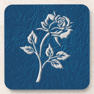 Posavasos Blue Lace con Rosa plateado