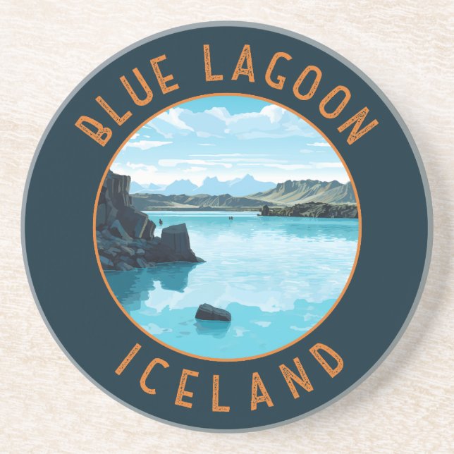 Posavasos Blue Lagoon Islandia Círculo perturbado (Frente)